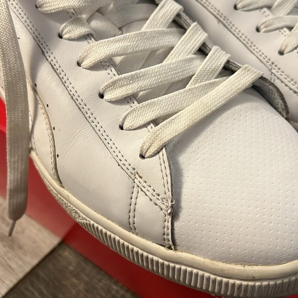 Men’s White Puma Smash v2 L Plus Sneakers - Picture 4 of 11